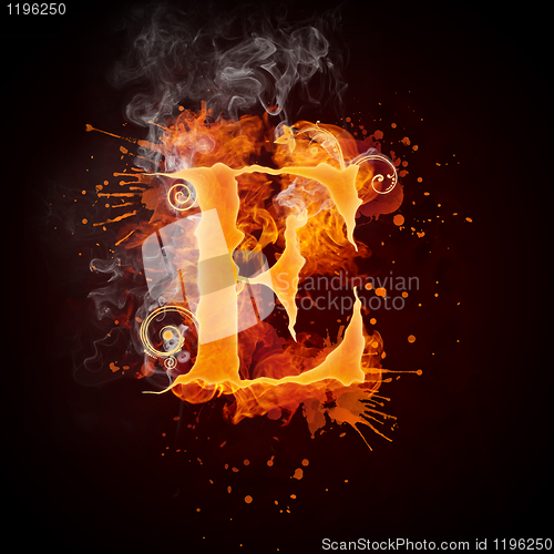 Image of Fire Swirl Letter E