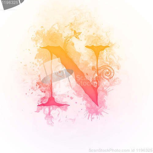 Image of Sunny Swirl Letter N