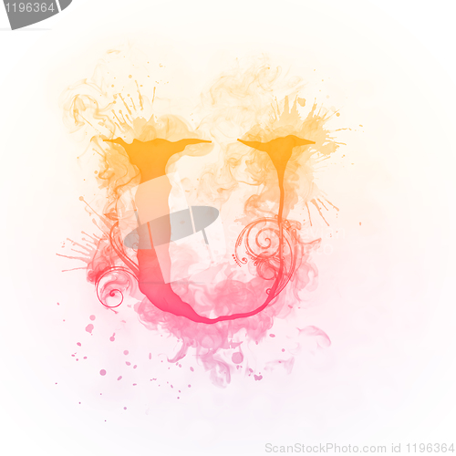 Image of Sunny Swirl Letter U