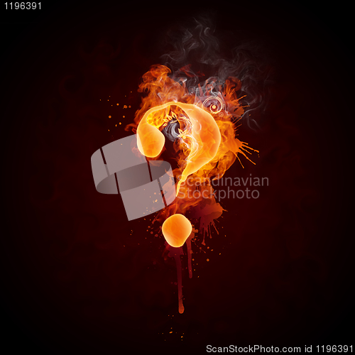 Image of Fire Swirl Question Mark