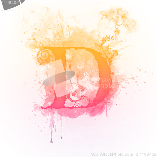 Image of Sunny Swirl Letter D