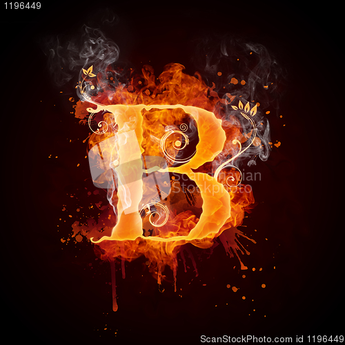 Image of Fire Swirl Letter B