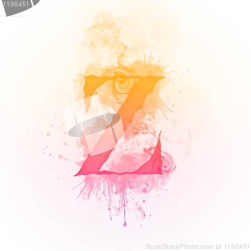 Image of Fire Swirl Letter Z