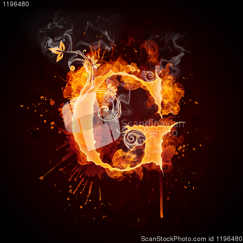 Image of Fire Swirl Letter G