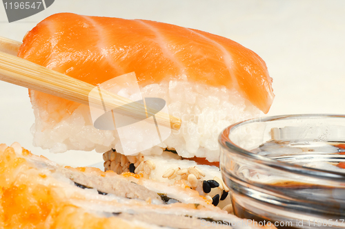 Image of Sushi with salmon