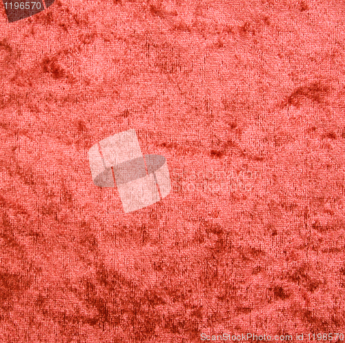 Image of Terracotta velvet fabric as background