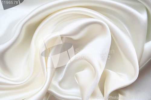 Image of Smooth elegant white silk as background