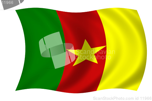 Image of waving flag of cameroon