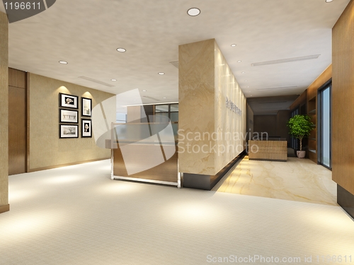 Image of modern office interior 3d rendering 