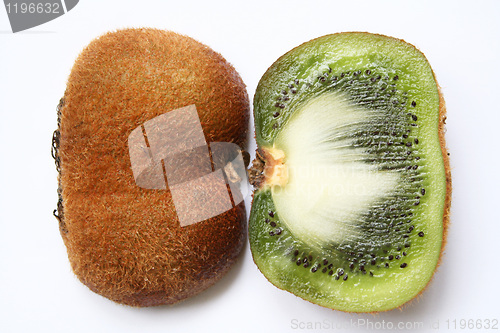 Image of Kiwi fruit on a white background