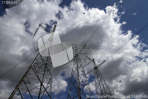 Image of high voltage power pylons.