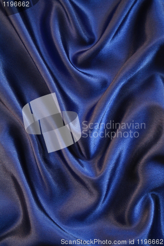 Image of Smooth elegant dark blue silk as background 