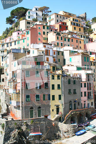 Image of Italy. Cinque Terre. Riomaggiore village 