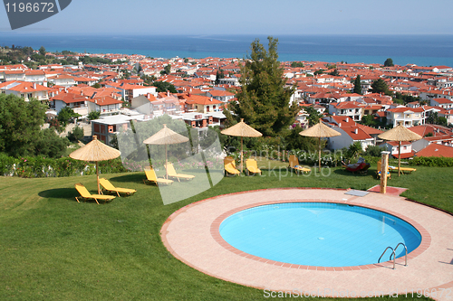 Image of Greece. Halkidiki. Pool of hotel 