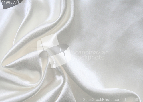 Image of Smooth elegant white silk as wedding background 