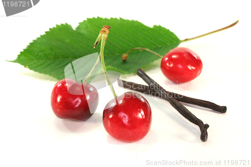 Image of cherries with vanilla