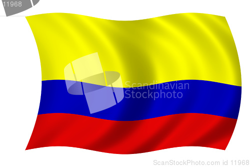 Image of waving flag of colombia