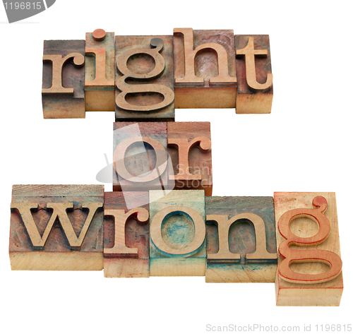 Image of right or wrong moral dilemma