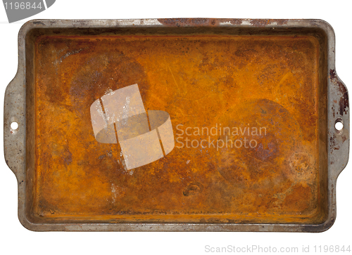 Image of rusty metal tray