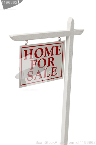 Image of Home For Sale Real Estate Sign on White with Clipping