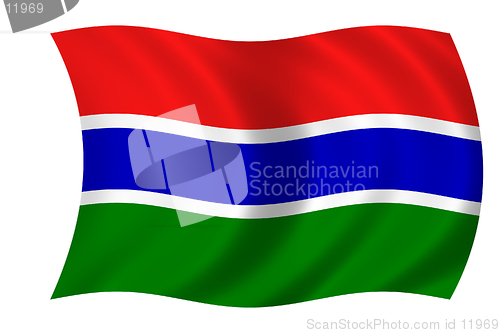 Image of waving flag of gambia