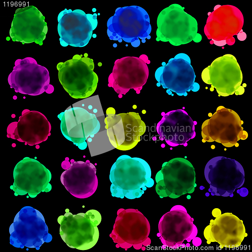 Image of Speech Bubbles set - Rainbow Neon Lights. EPS 8
