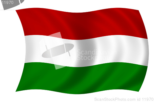 Image of waving flag of hungaria