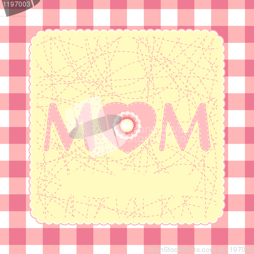 Image of Happy Mother's Day card template. EPS 8