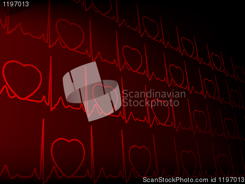 Image of Cardiogram illustration with shadow. EPS 8