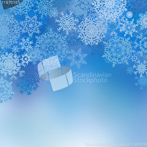 Image of Blue christmas card. EPS 8