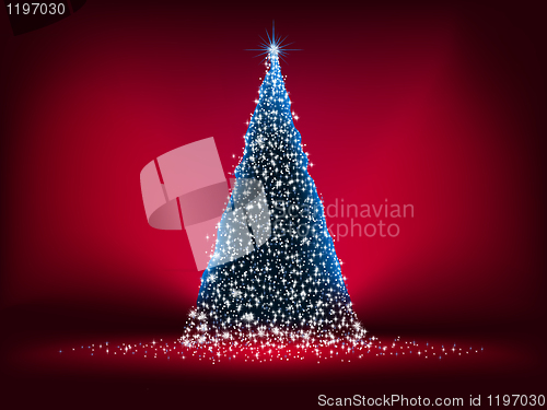 Image of Abstract Christmas tree card. EPS 8