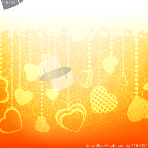 Image of Warm abstract valentine card template. EPS 8