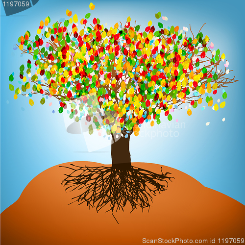 Image of Abstract colorful tree. EPS8