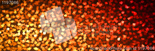 Image of Transparency effect orange hearts. EPS 8