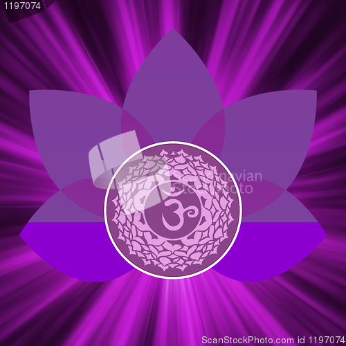 Image of Sahasrara chakra symbol. EPS 8
