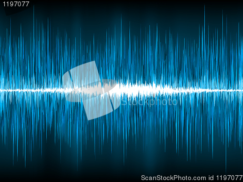 Image of Sound or audio waves oscillating. EPS 8