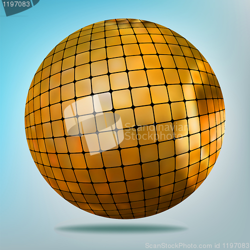 Image of Golden disco-ball. EPS 8