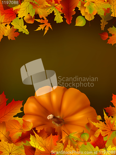 Image of Thanksgiving template with copy space. EPS8.