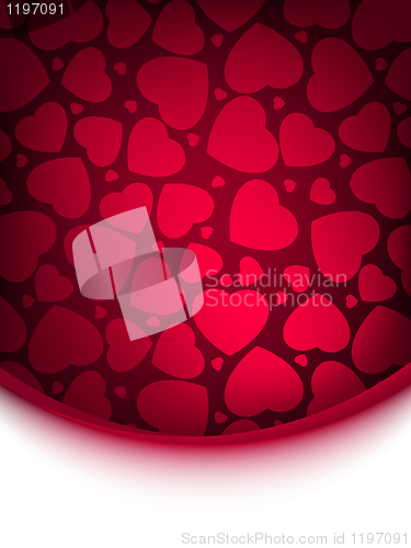 Image of Abstract red heart background. EPS 8