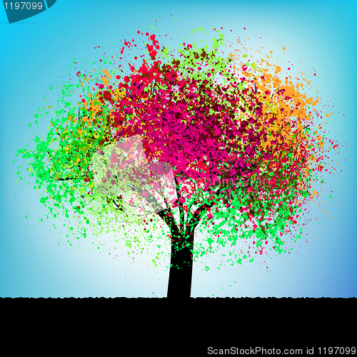 Image of Abstract colorful concept tree. EPS 8