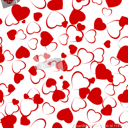 Image of Seamless hearts pattern. EPS 8