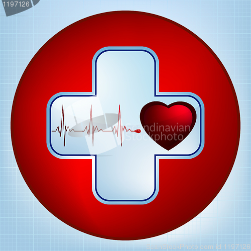 Image of Abstract medical sign glow background. EPS 8