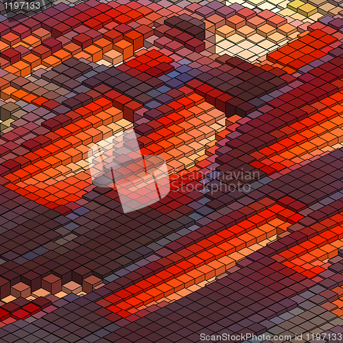 Image of Abstract 3d colorful mosaic background. EPS8