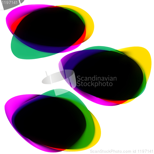 Image of Abstract speech bubble set. EPS 8