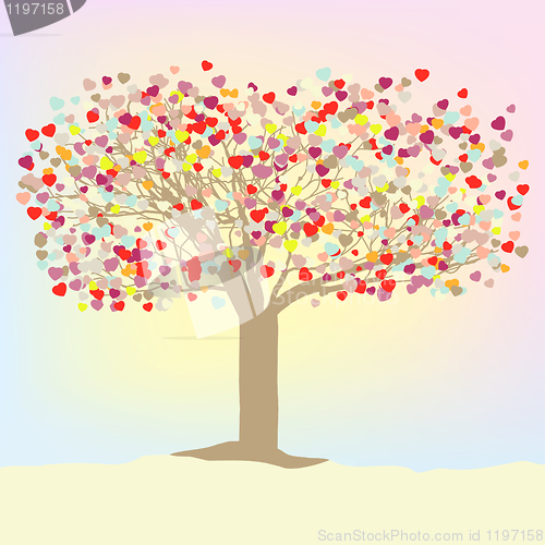 Image of Valentine vector tree. EPS 8