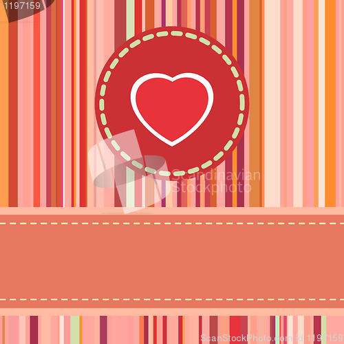 Image of Valentine's day card with cute Heart. EPS 8