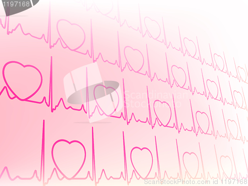 Image of Abstract waveform from EKG test. EPS8