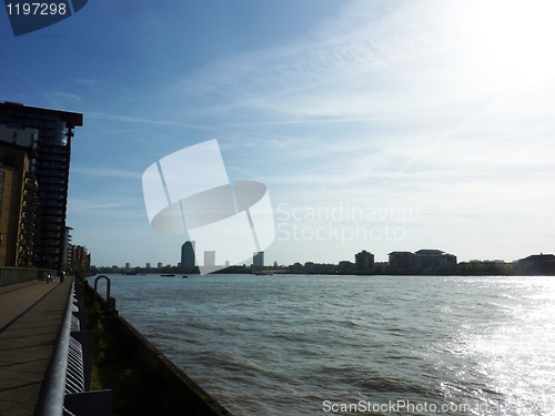 Image of River Thames Carney Wharf View 