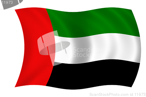 Image of waving flag of the united arab emirates