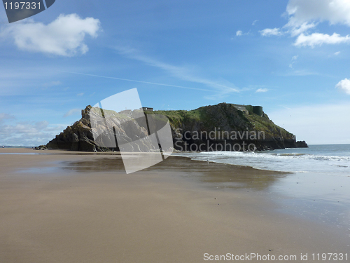 Image of Tenby Beach Landscape Rock 